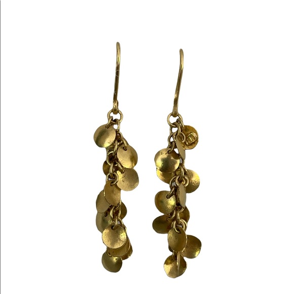 18k Gold Boho Indian Earrings - Picture 6 of 9